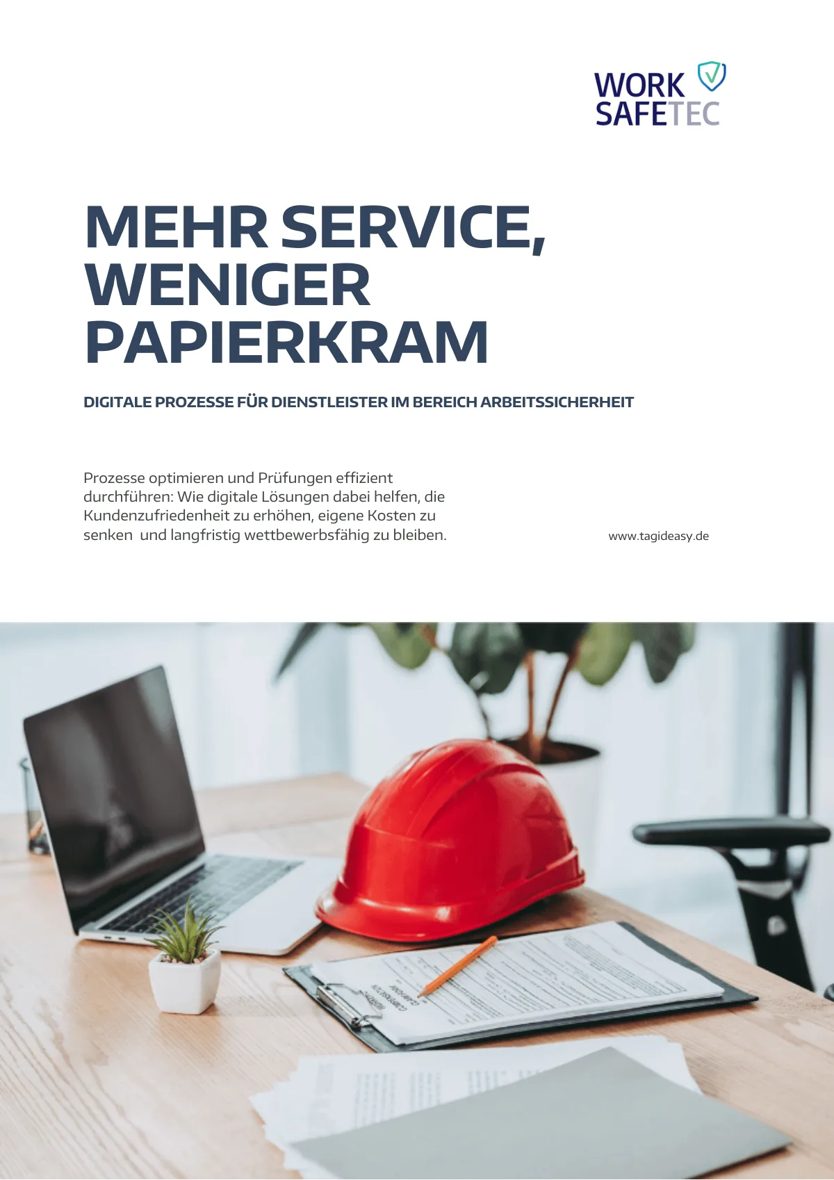 Titelseite des Whitepapers Mehr Service, weniger Papierkram