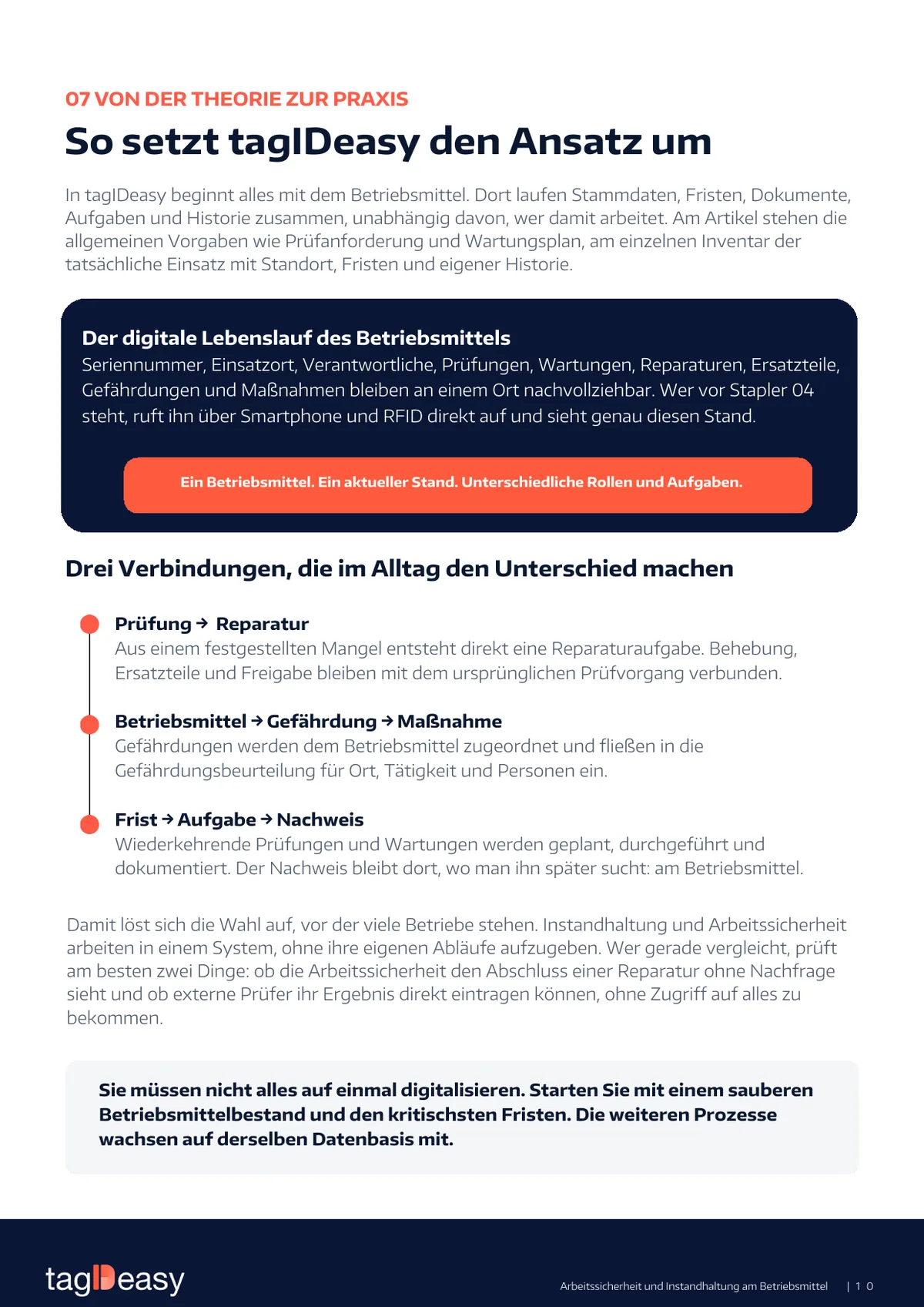 Seite 10 des Whitepapers: Umsetzung in tagIDeasy