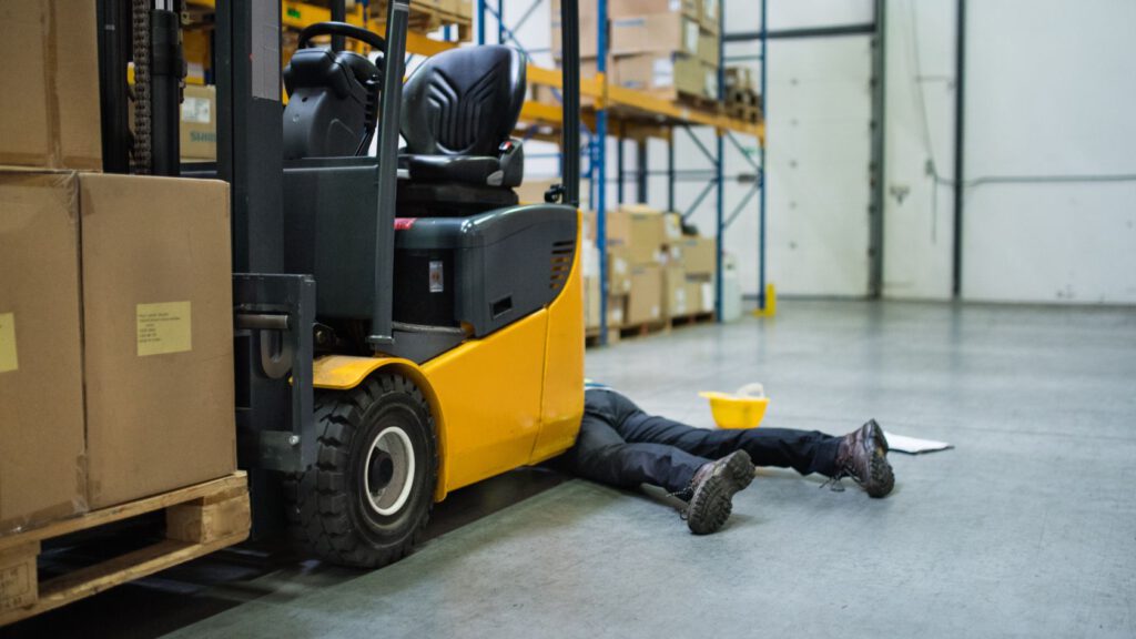 Gabelstapelfahrer Arbeitsunfall
