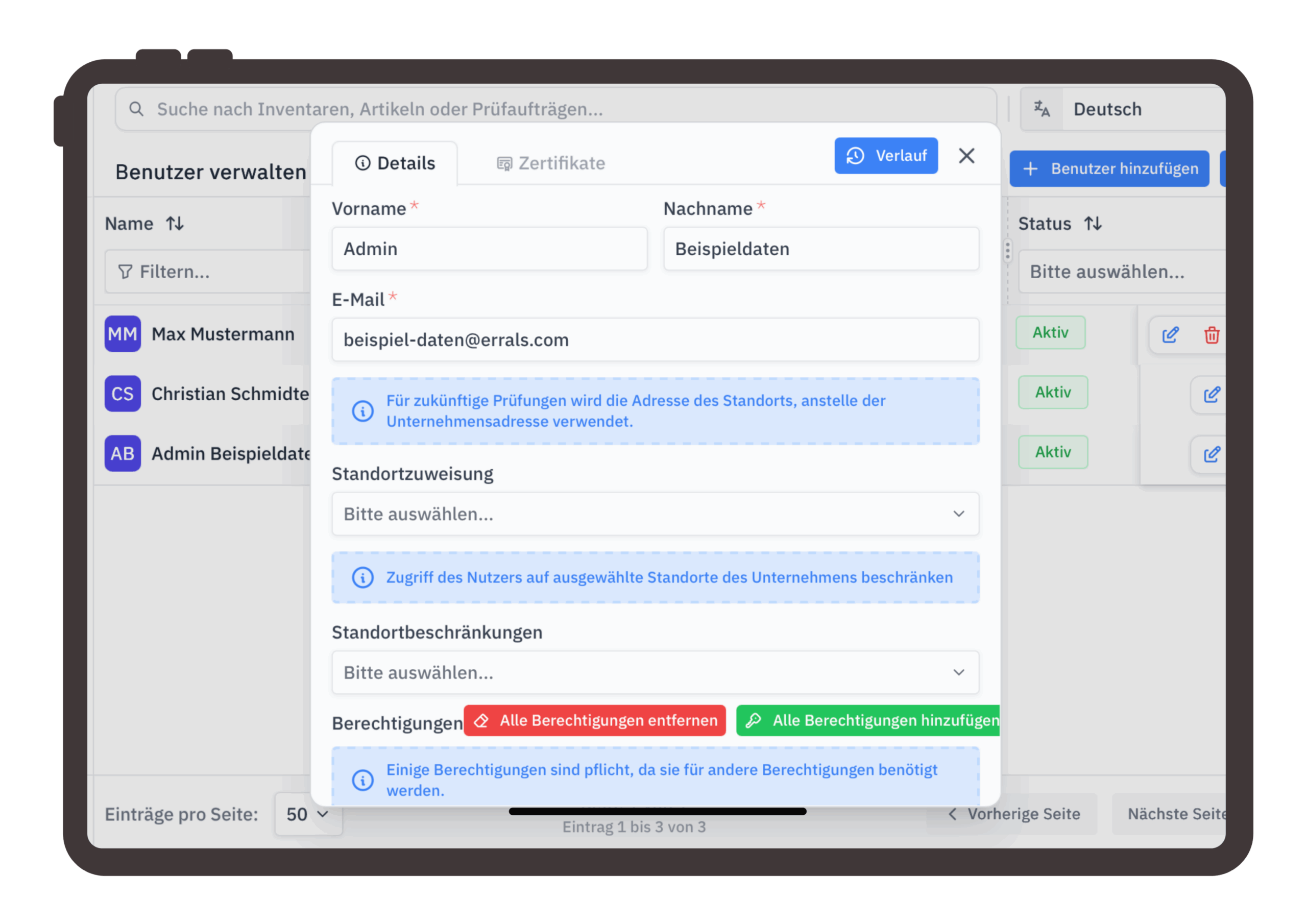 Mitarbeiter und Qualifikationen tagIDeasy
